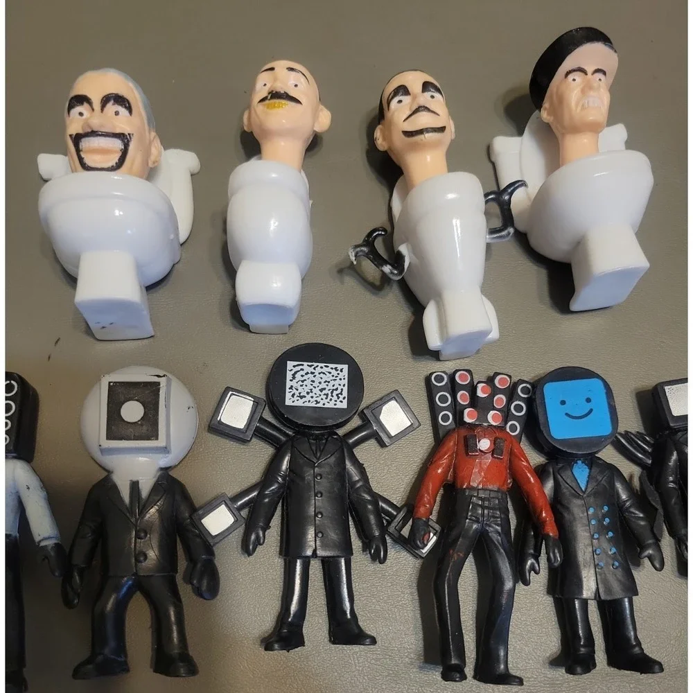 Skibidi Toilet Figures Set Cameraman TV Man Speaker Model Toys Cake Topper‎ lot